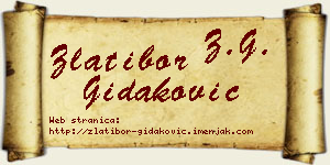 Zlatibor Gidaković vizit kartica